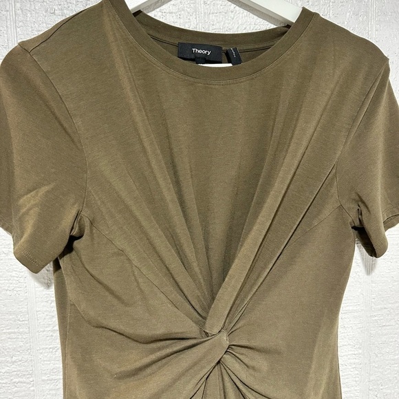 Theory knot tee dress green size M - Picture 3 of 9